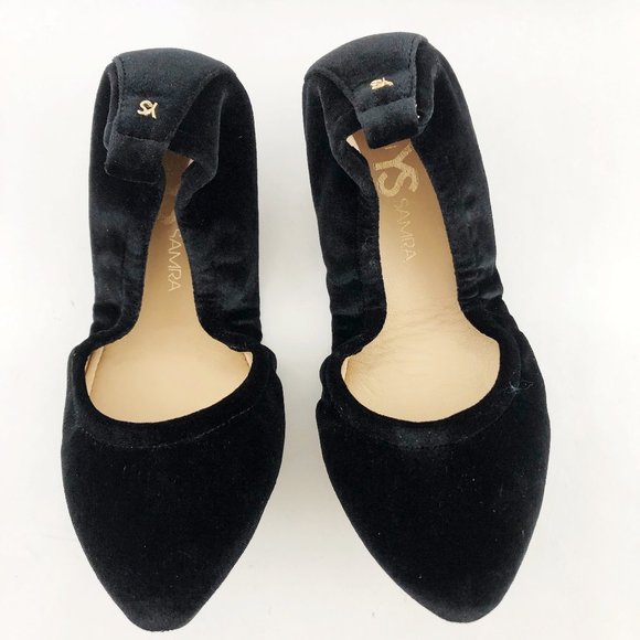 NWOB! YOSI SAMRA Black Velvet Vienna 2 Foldable Ballet Flats 6 - Picture 3 of 10
